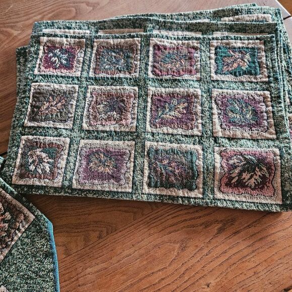 Fall Leaf Table Runner 67” Runnerand 8 Placemats Cottagecore Grandma Fall Decor - Picture 1 of 4